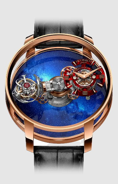 Review Jacob & Co astronomia four-axis tourbillon mother of pearl & blue aventurine AT180.40.AB.UA.A Replica watch